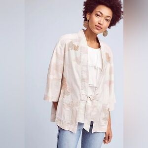 Anthropologie Hei Hei Tie-Waist Camo Jacket | Size Large